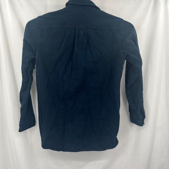 L.L. Bean Chamois Shirt Medium Tall Blue Classic Flannel Button Double Pocket - Picture 4 of 6